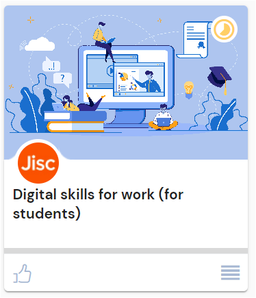 screenshot of the playlist card digital skills for work