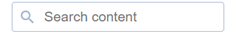 screenshot of the search content box located top left on the discovery tool dashboard